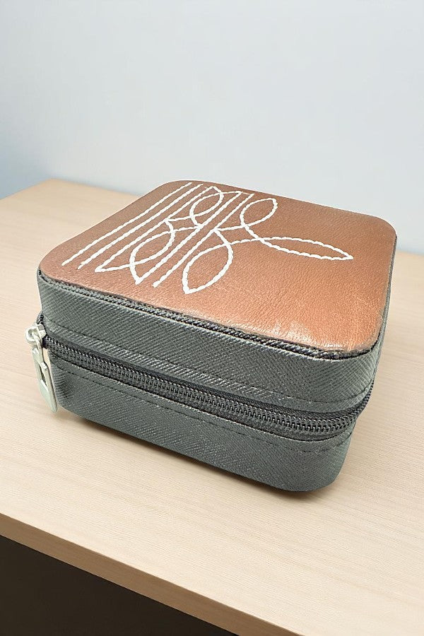 Kiss My Boot Stitch Jewelry Case