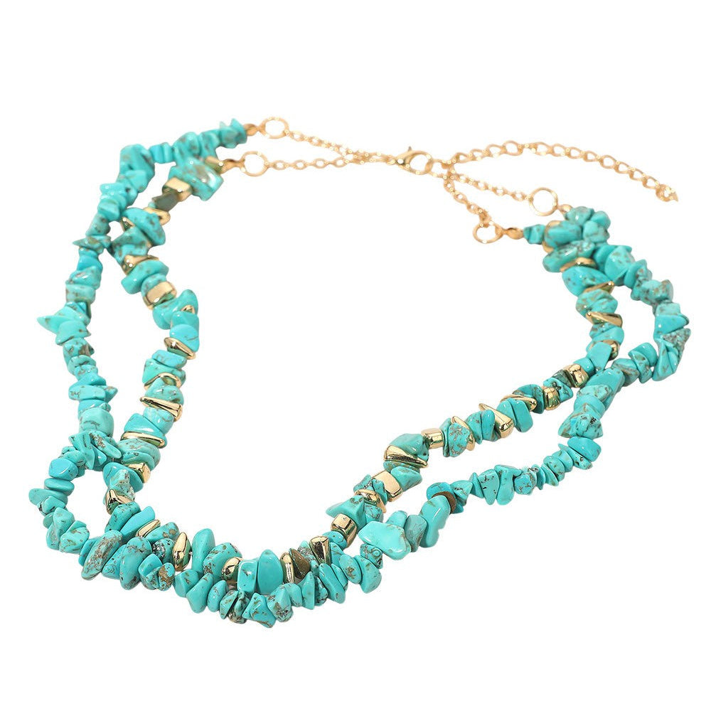 Turquoise Bliss Double Strand Necklace
