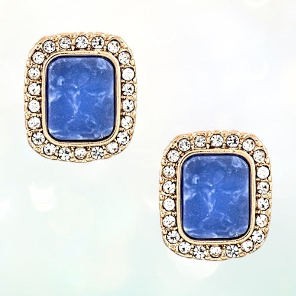 Spring at the Lake Rhinestone Stud Earrings