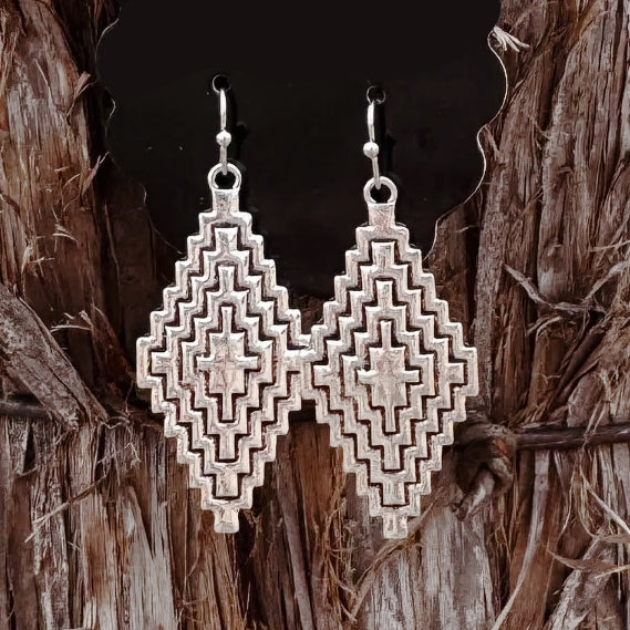 An Aztec Adventure Silver-Tone Earrings