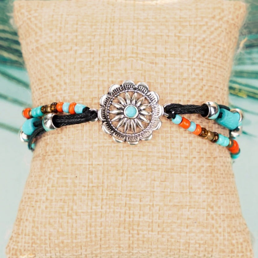 Southwest Morning Concho Multi-Strand Bracelet