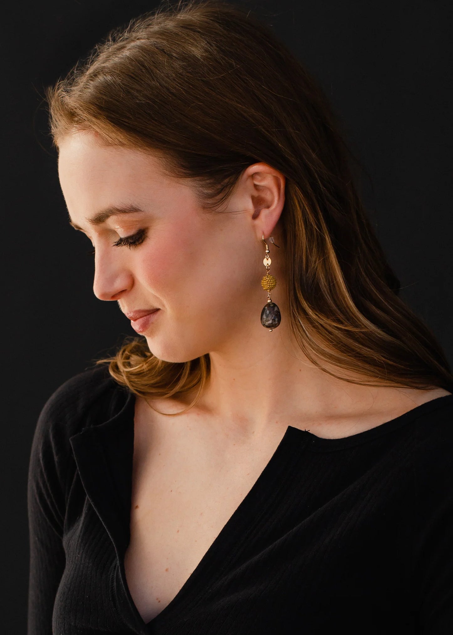 Always Determined Marbled Stone Earrings