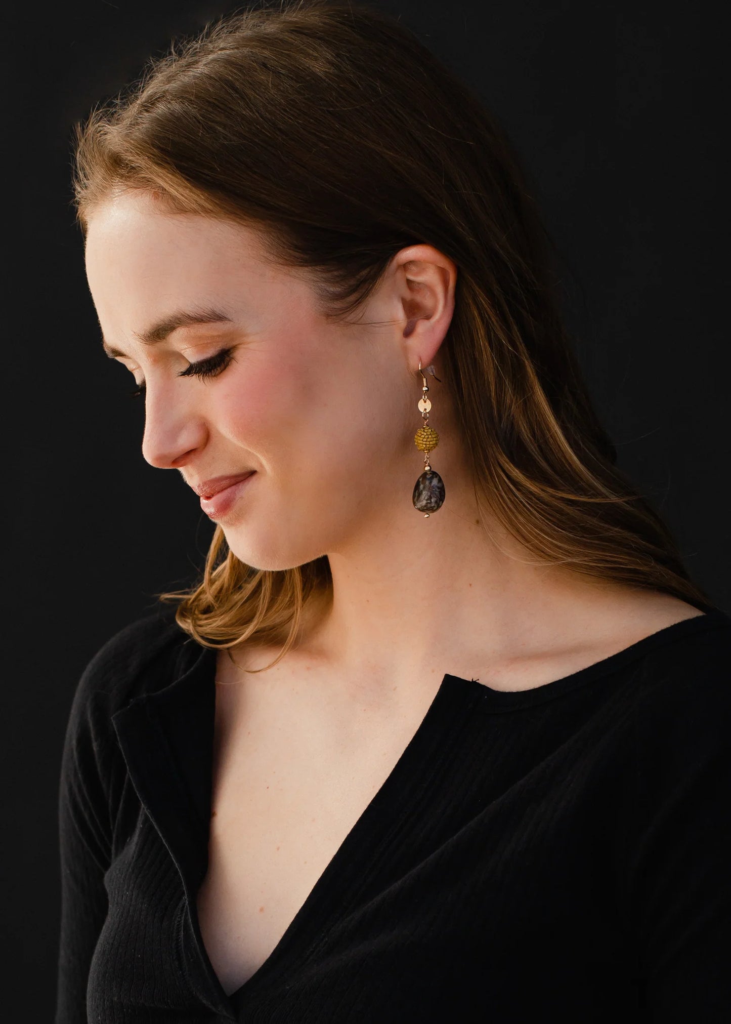 Always Determined Marbled Stone Earrings
