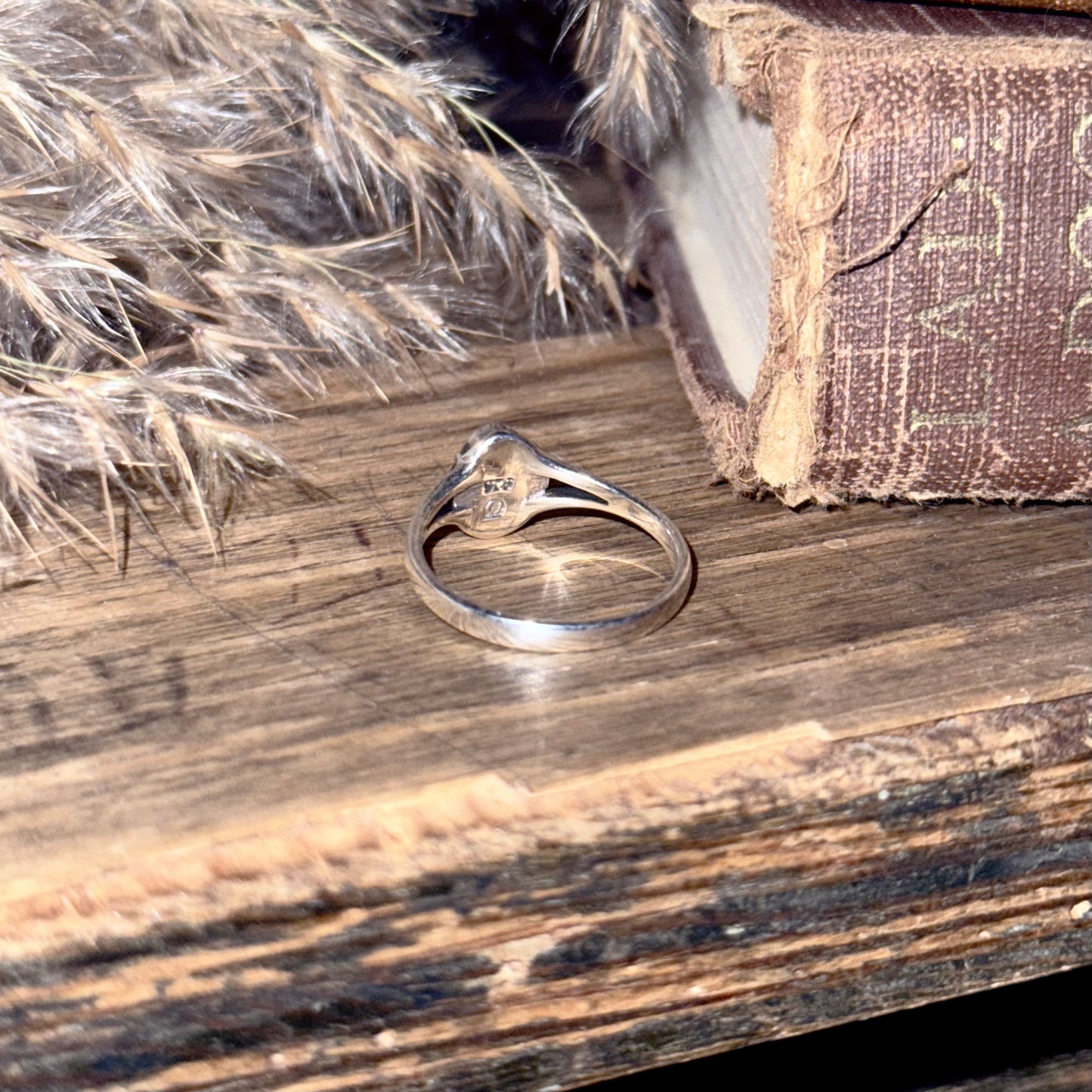 Dainty Mojave Turquoise Sterling Silver Ring - Size 6.5