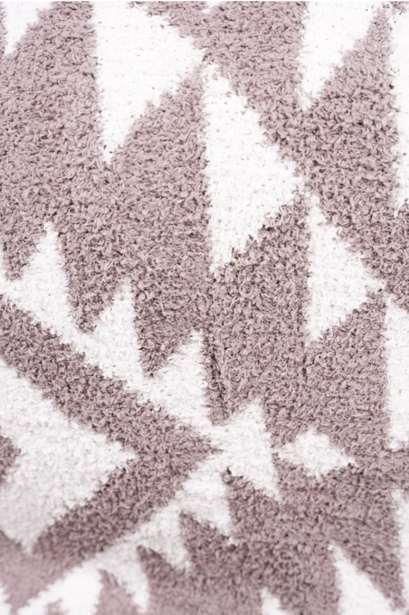Snuggled Up Aztec Blanket - Greige
