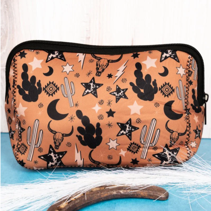 Neoprene Cosmetic Pouch - Wild West