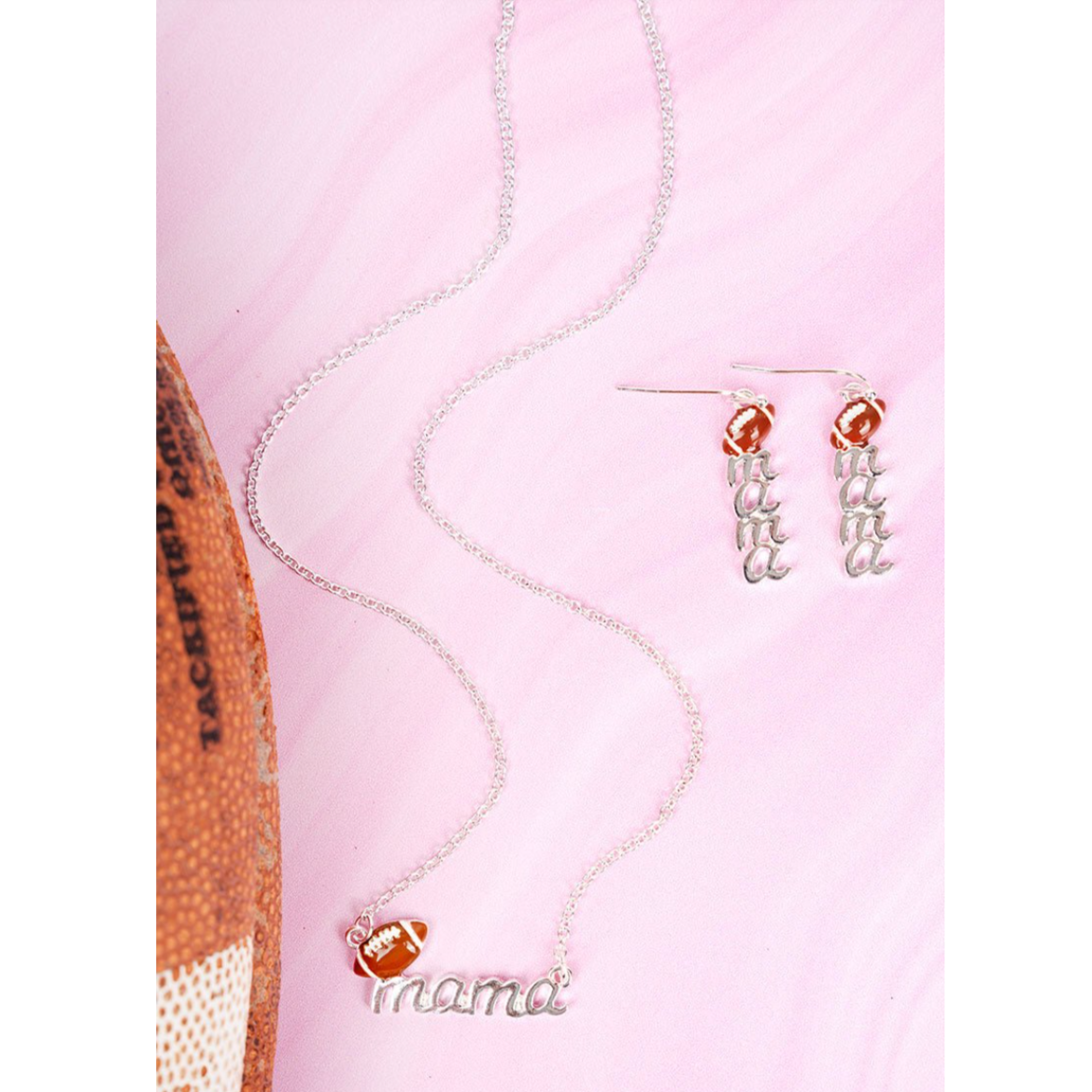 Football Mama Necklace/Earrings Set