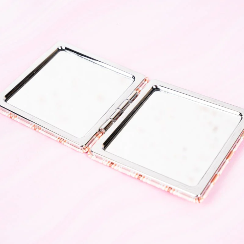 Look At Me Compact Mirror - Peachy Aztec