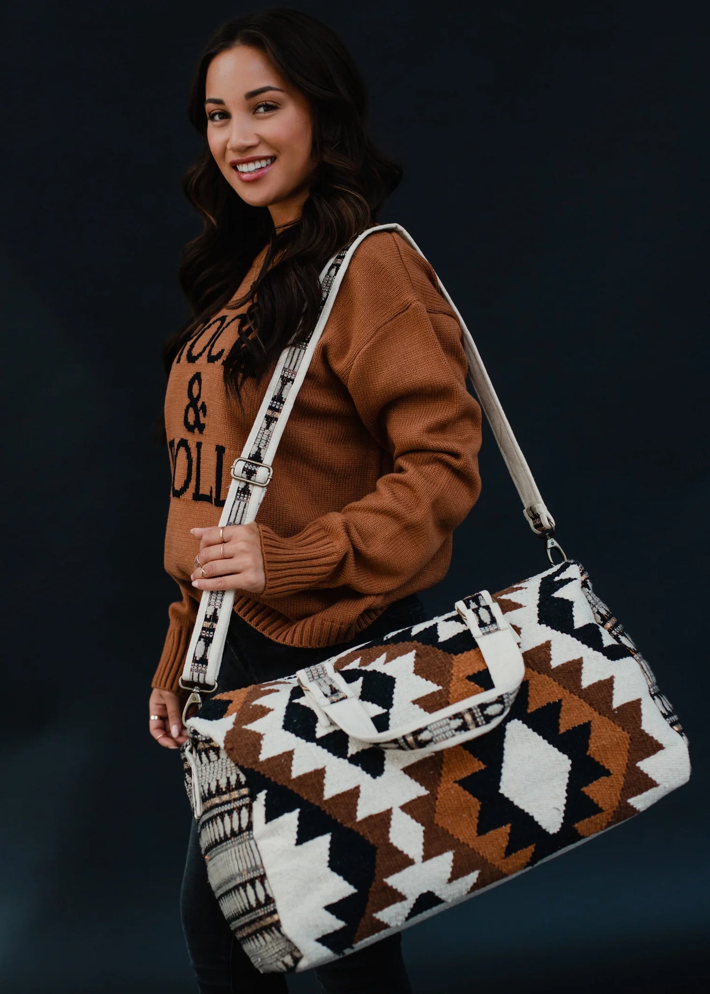 Dirt Road Dreams Aztec Duffel Bag