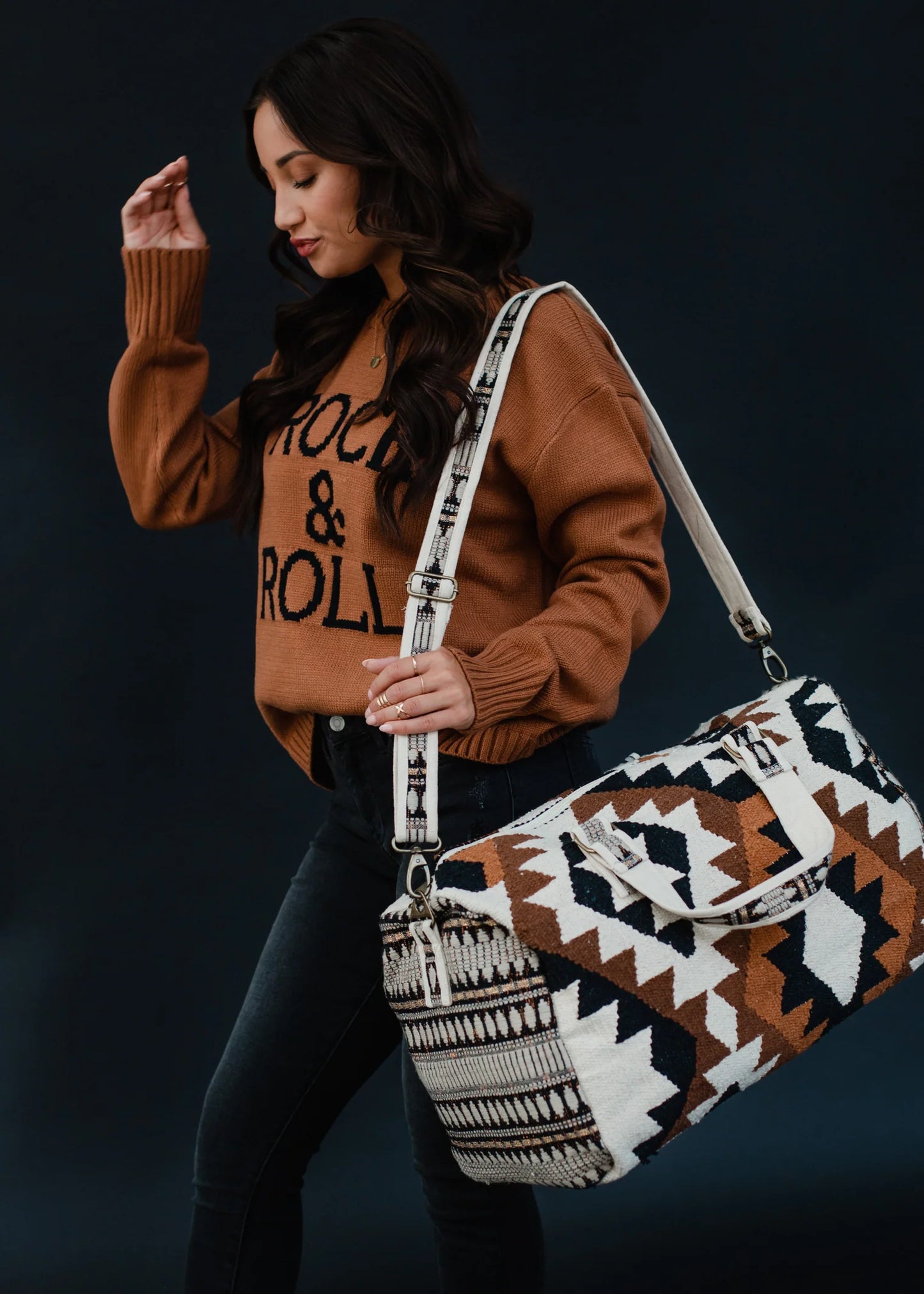 Dirt Road Dreams Aztec Duffel Bag