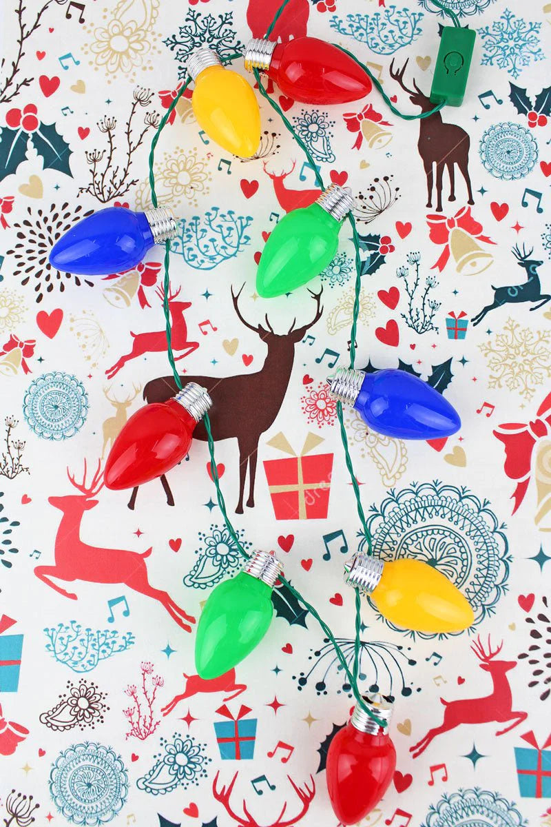 Flashing Christmas Lights Necklace