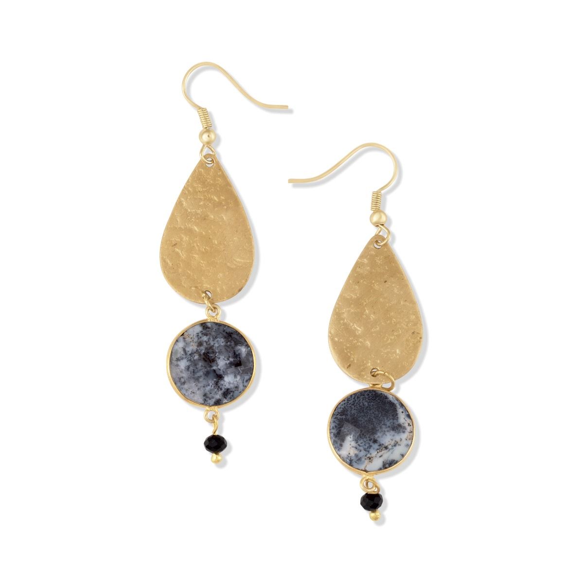 Greek To Me Gold/Opal Earrings