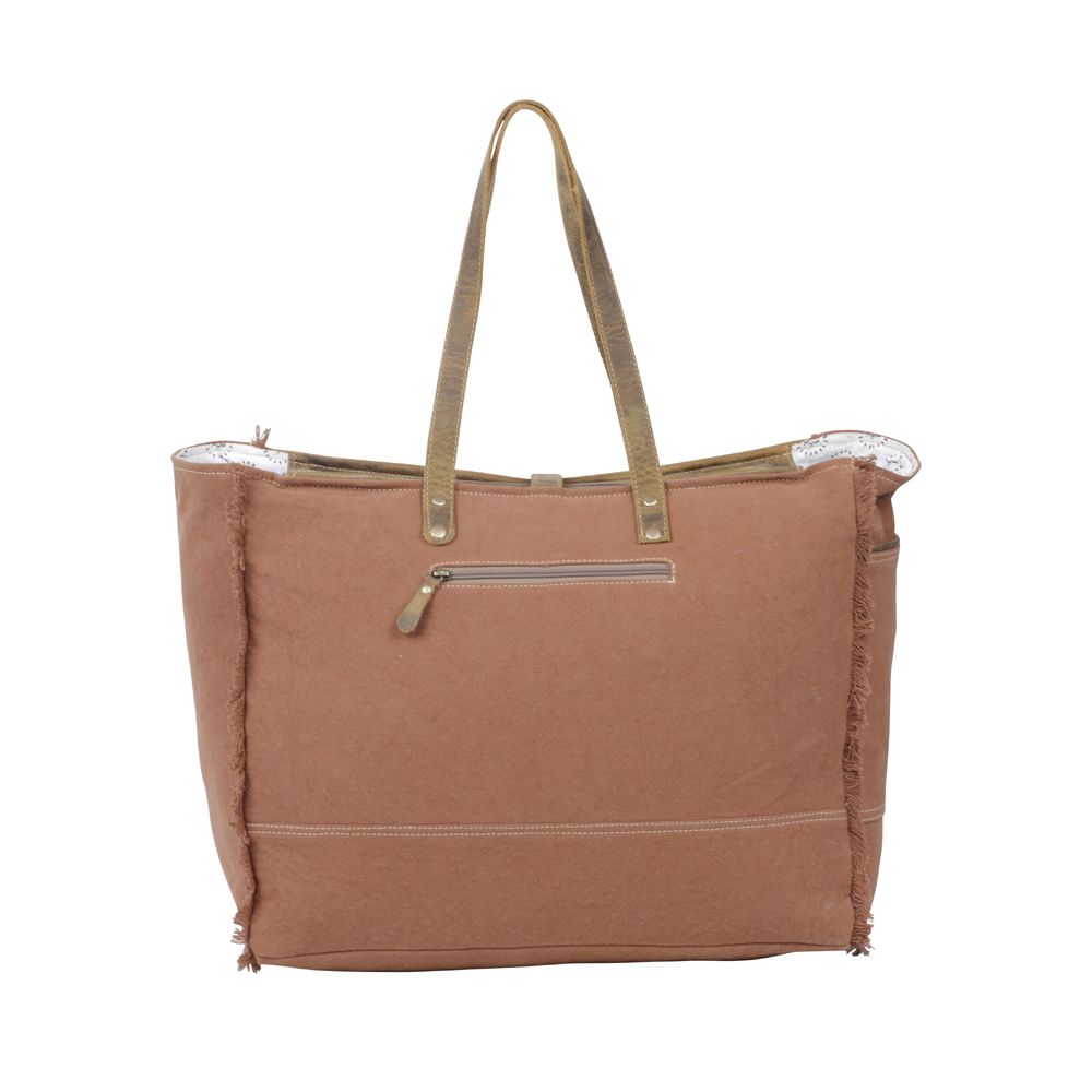 Follow The Herd Leather/Hair-On-Hide Weekender Bag