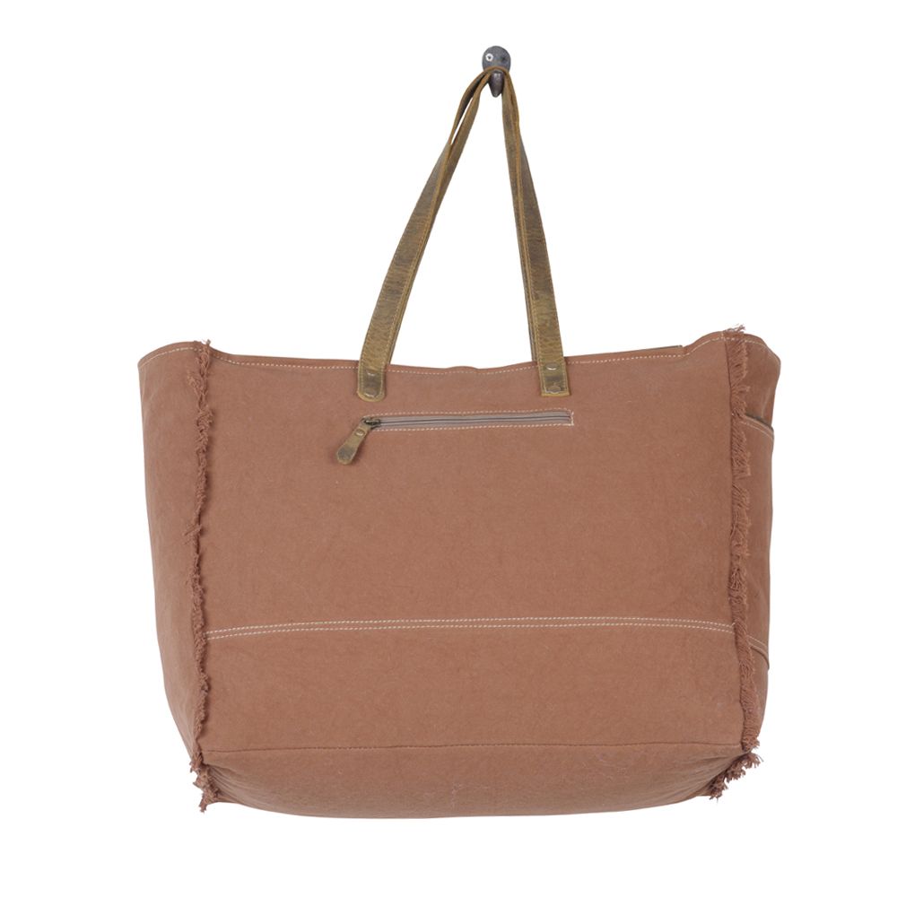 Follow The Herd Leather/Hair-On-Hide Weekender Bag