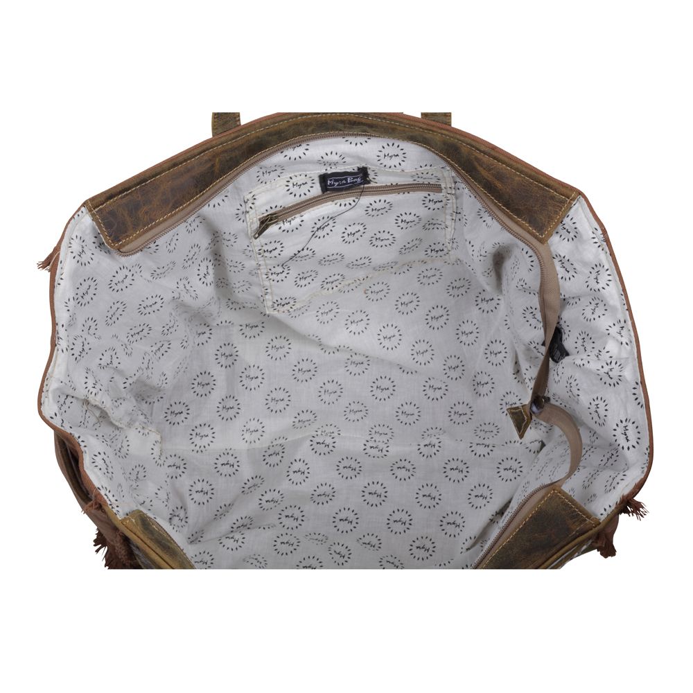 Follow The Herd Leather/Hair-On-Hide Weekender Bag