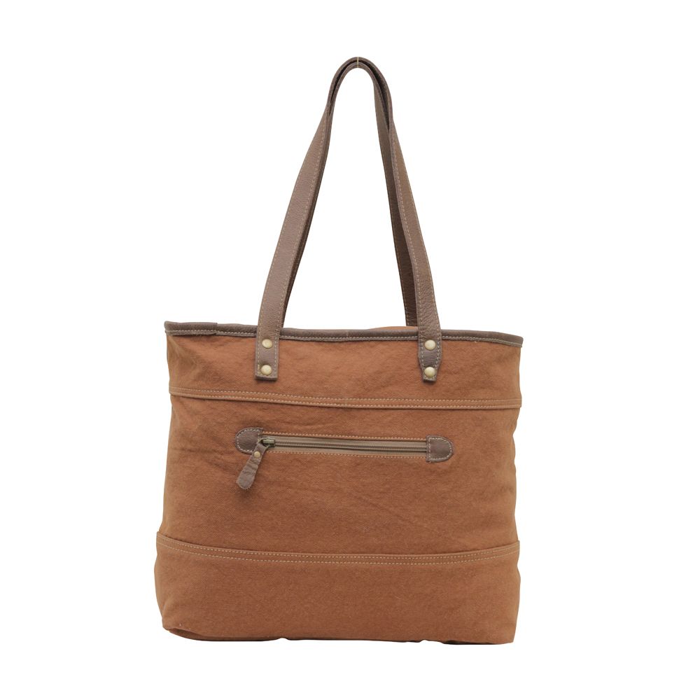 Those Autumn Feels Brown/Red Aztec Tote Bag