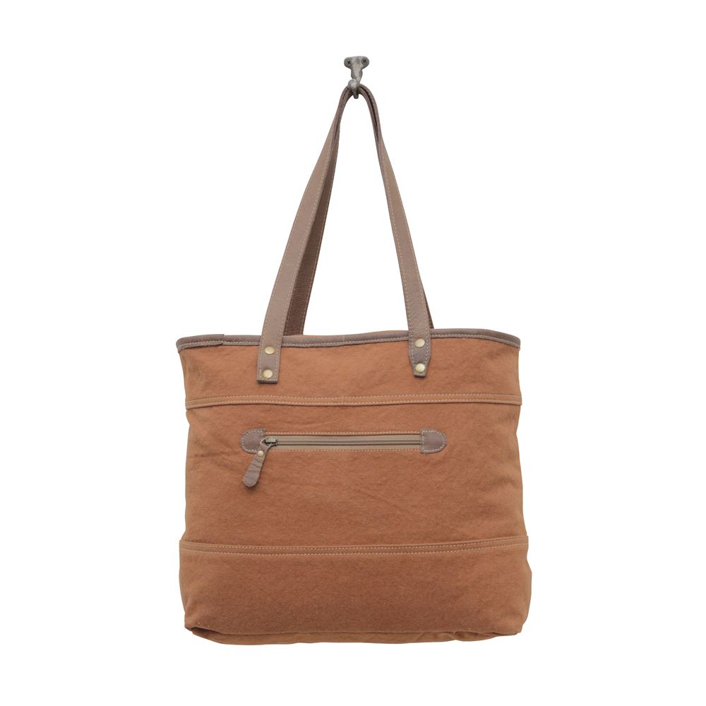 Those Autumn Feels Brown/Red Aztec Tote Bag