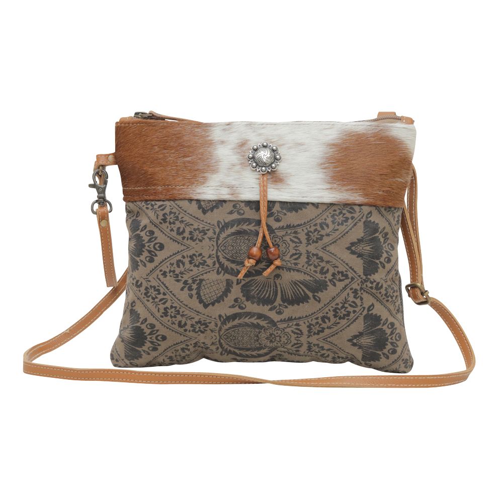 Saloon Gossip Canvas/Hair-On-Hide Purse