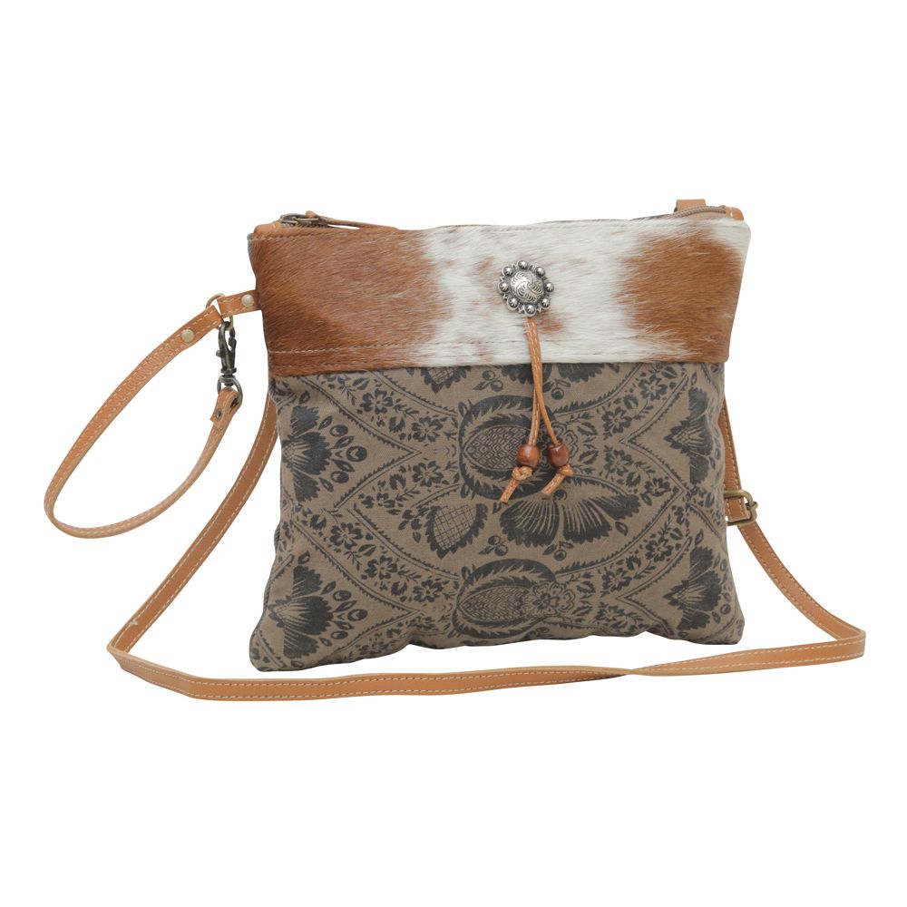Saloon Gossip Canvas/Hair-On-Hide Purse