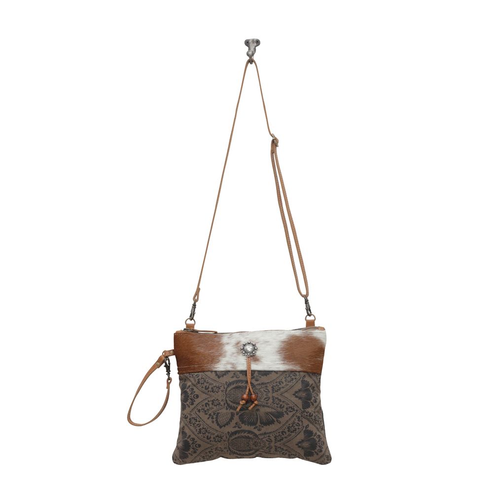 Saloon Gossip Canvas/Hair-On-Hide Purse