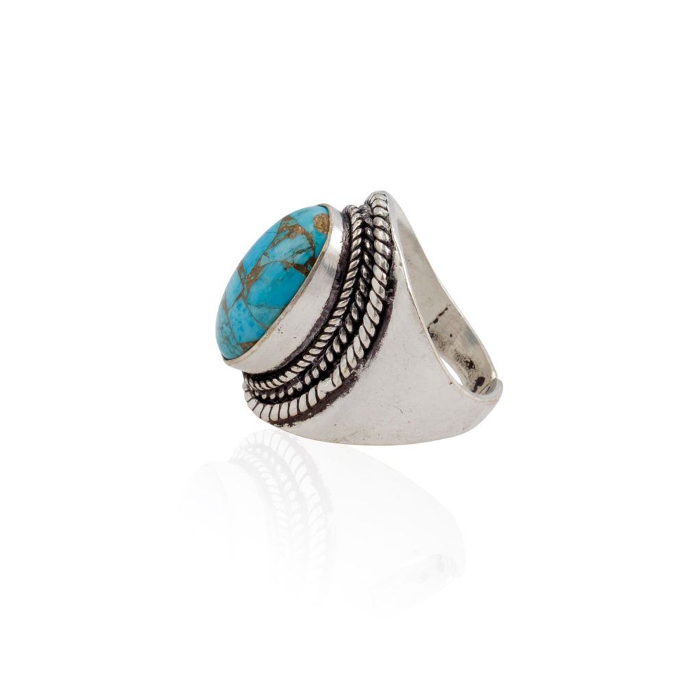 Coast To Coast Silver/Turquoise Ring