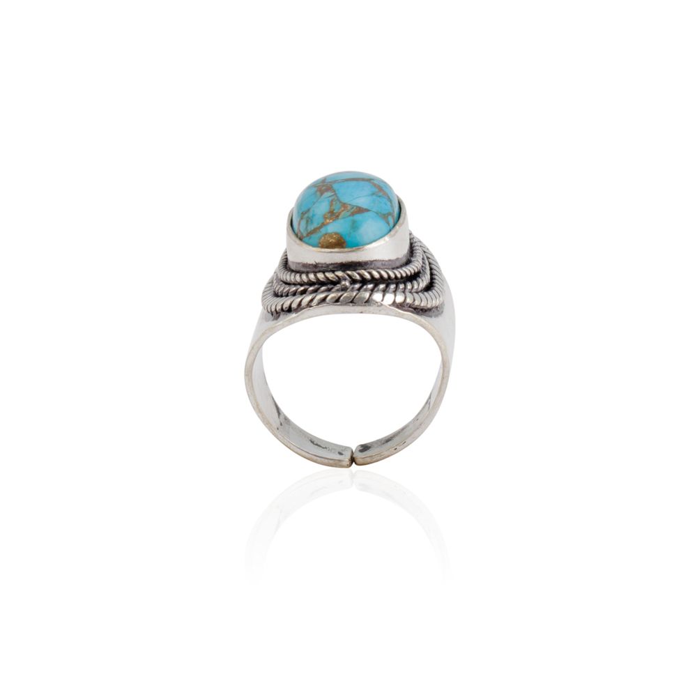 Coast To Coast Silver/Turquoise Ring