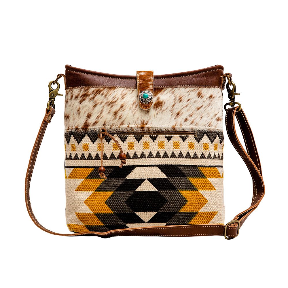 Sunny Side of Life Hair-On-Hide Aztec Crossbody Purse