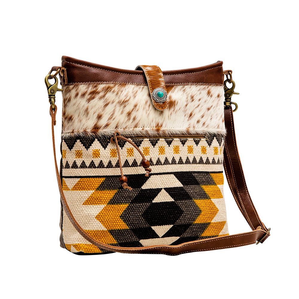 Sunny Side of Life Hair-On-Hide Aztec Crossbody Purse