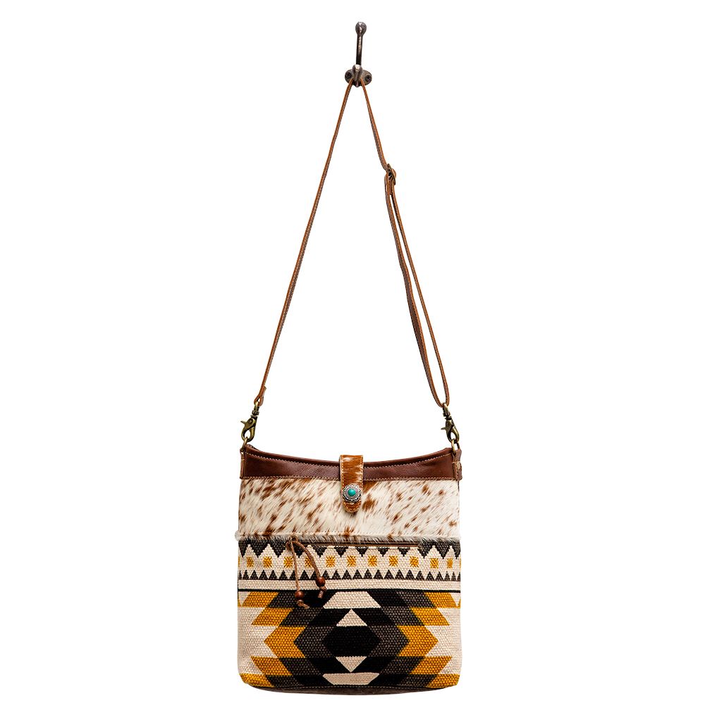 Sunny Side of Life Hair-On-Hide Aztec Crossbody Purse