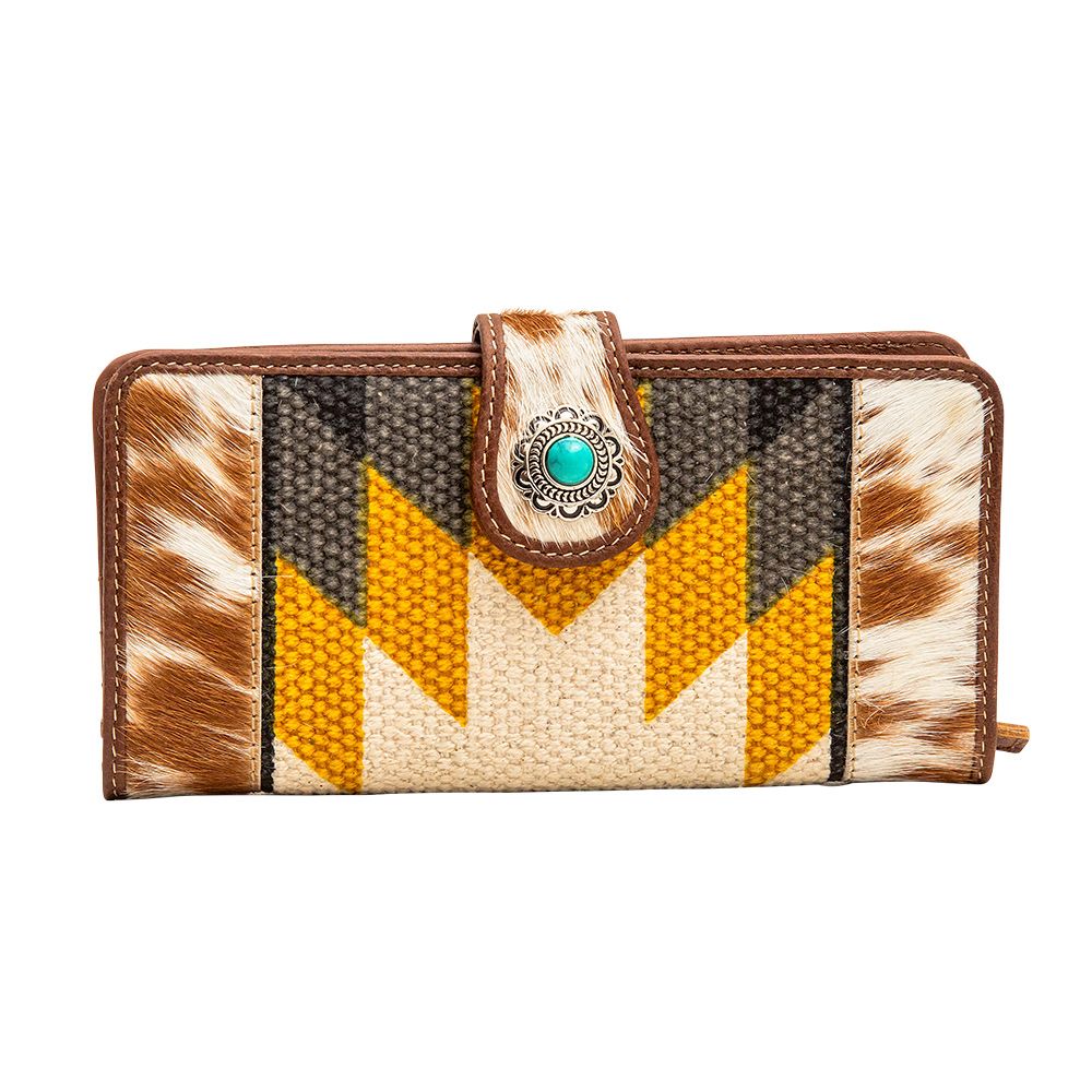Sunny Side of Life Hair-On-Hide Aztec Wallet
