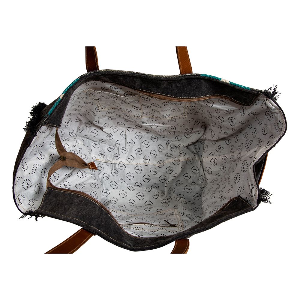 Never Broken Gray/Turquoise Aztec Weekender Bag