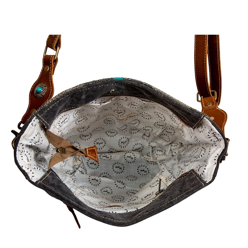 Never Broken Gray/Turquoise Aztec Purse