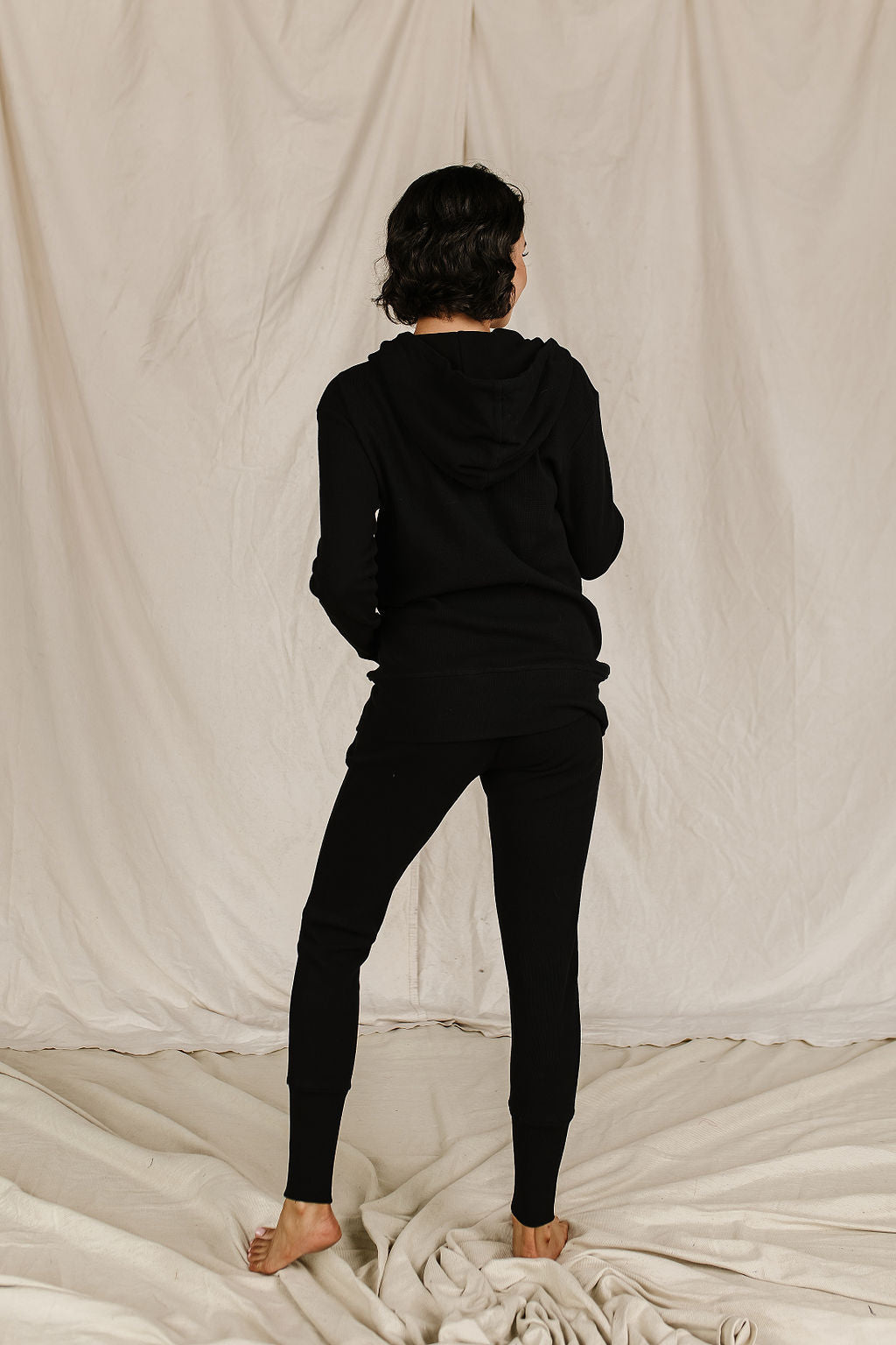 Black Jack Waffle Knit Fullzip Ampersand Ave Sweatshirt
