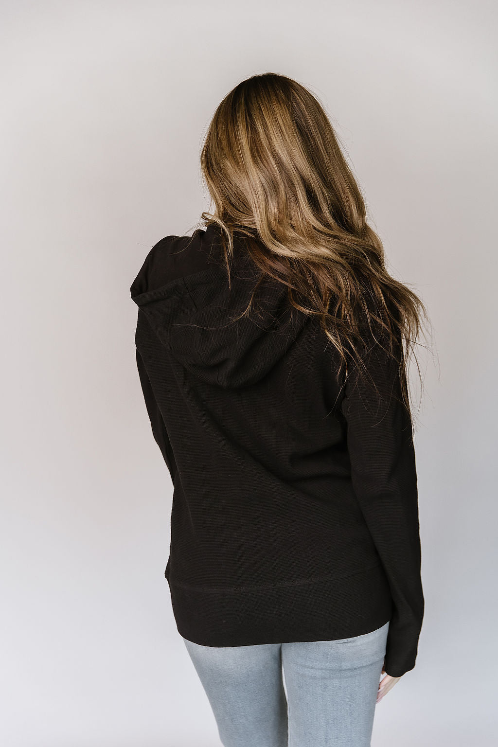Black Jack Waffle Knit Fullzip Ampersand Ave Sweatshirt