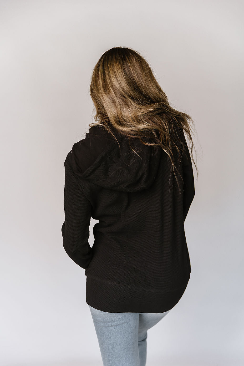 Black Jack Waffle Knit Fullzip Ampersand Ave Sweatshirt