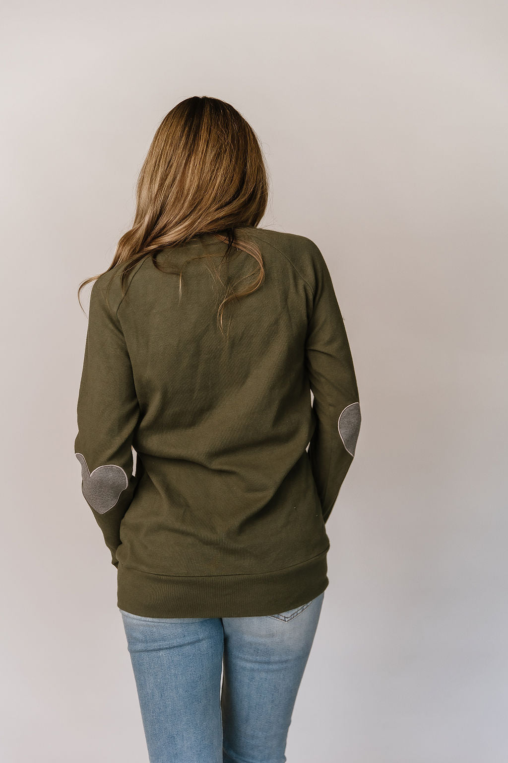 Follow Your Heart Ampersand Ave Elbow Patch Sweatshirt