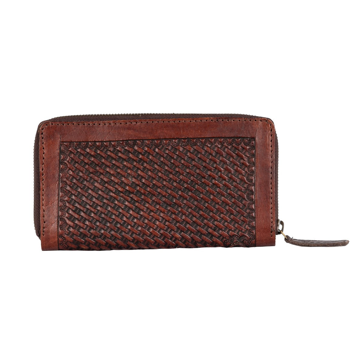 Rowdy Crowd Carved Leather Wallet