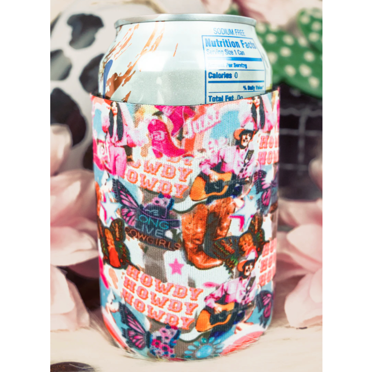 Howdy Cowgirl Collage Koozie (regular)