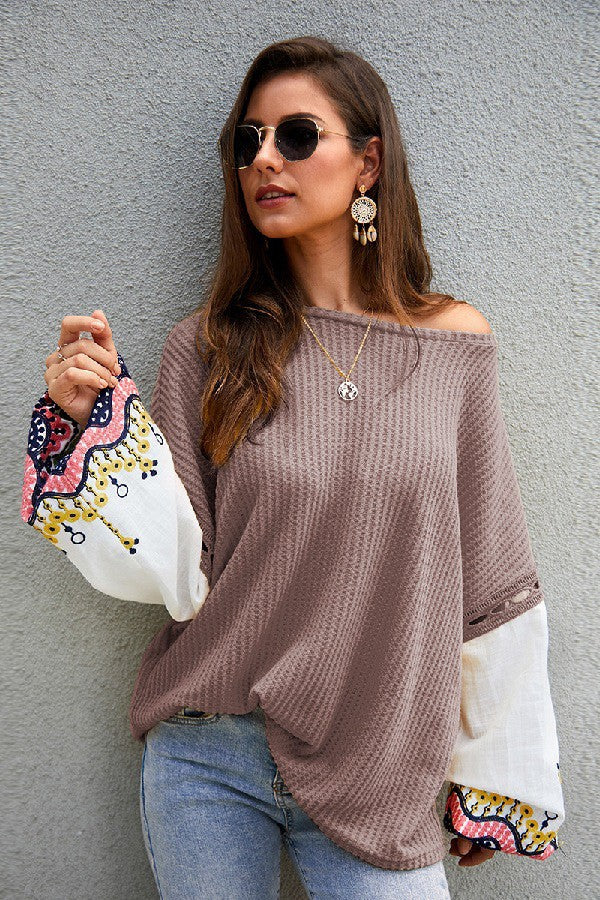 Bloom In Time Waffle Knit Top