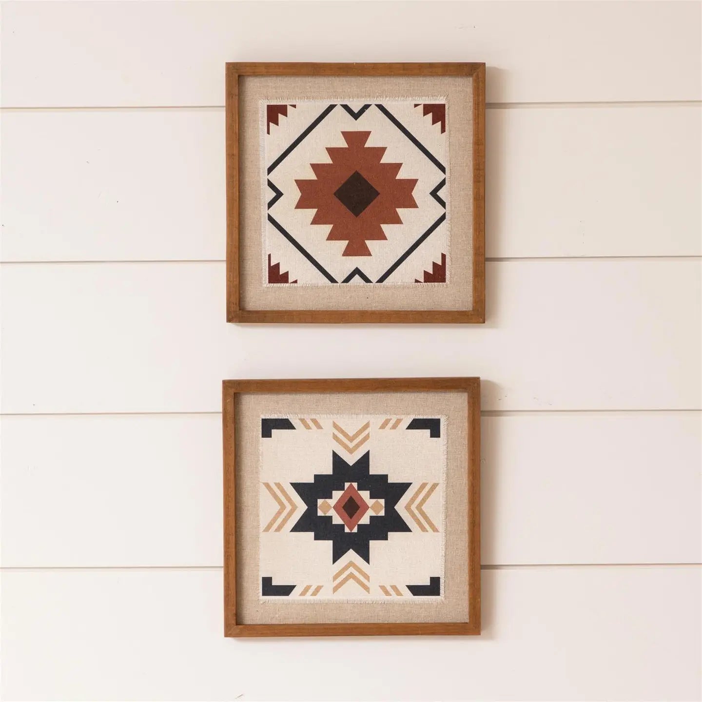 Black Linen Wood Framed Print