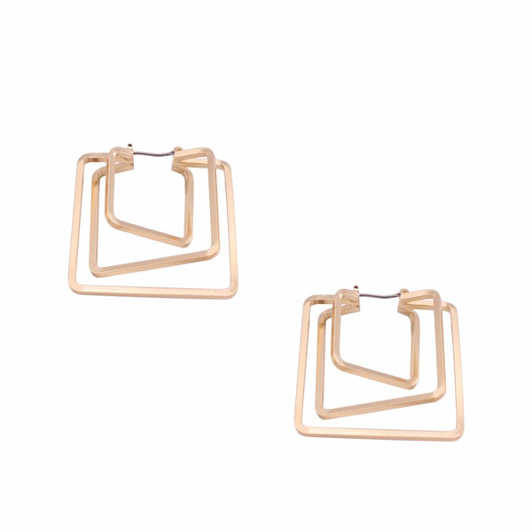 Minimal Worries Gold Square Earrings [will ship separately]