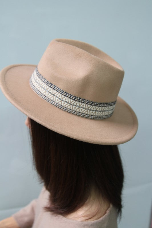 Shelter Me Wide Brim Embroidered Band Hat - 2 Colors! [will ship separately]