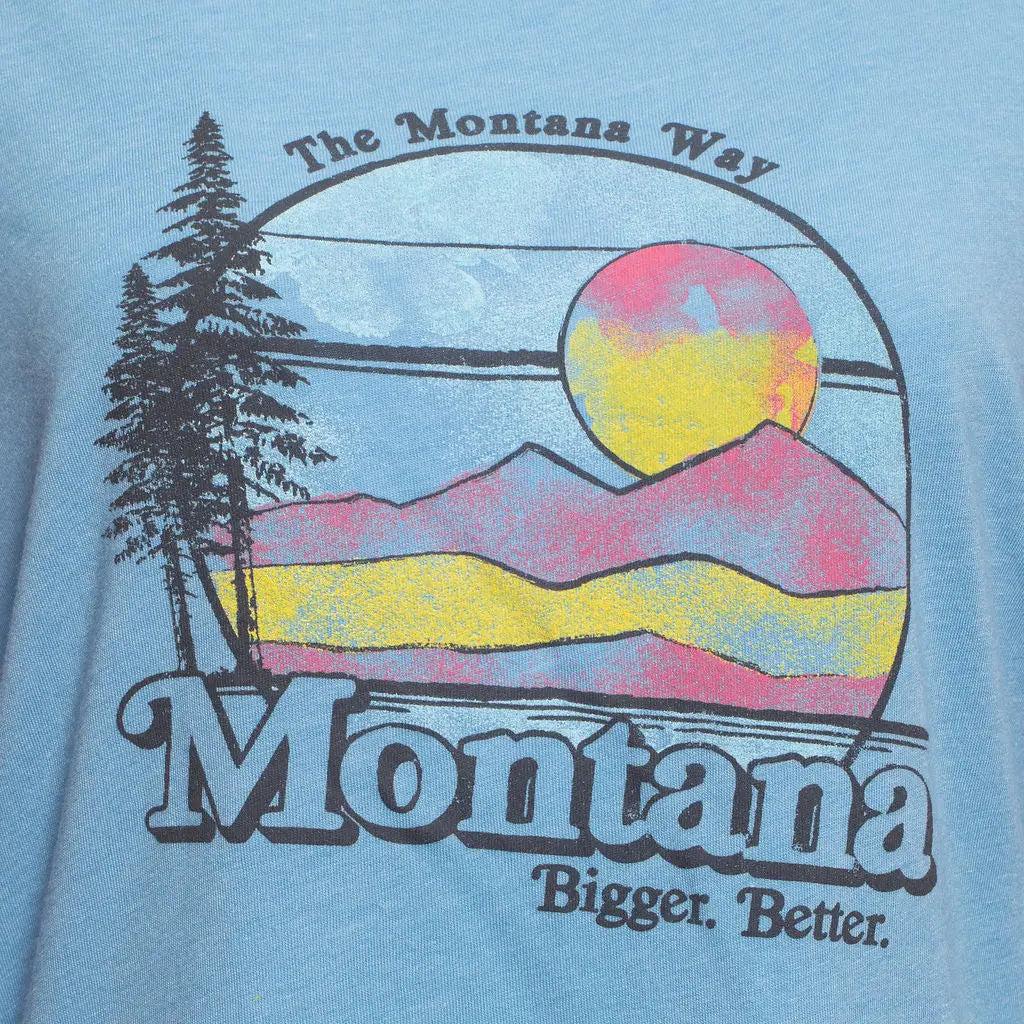 Bigger. Better. Sky Blue Montana Striped Sleeve Top
