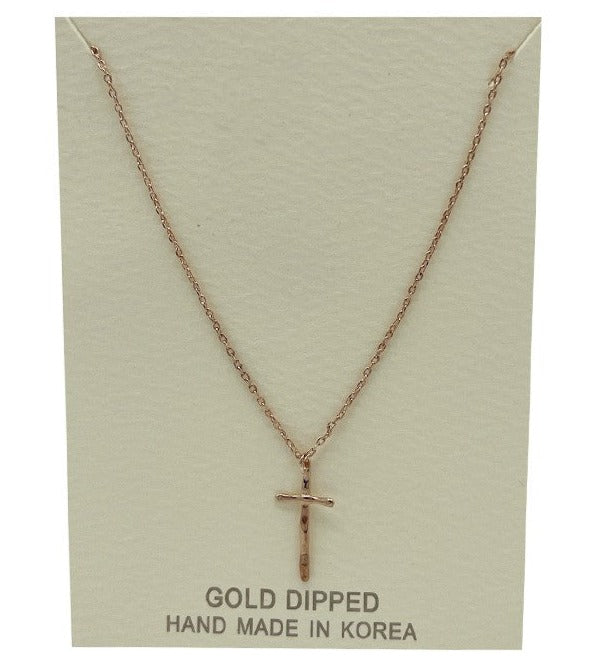 Rose Gold Wonders Cross Necklace