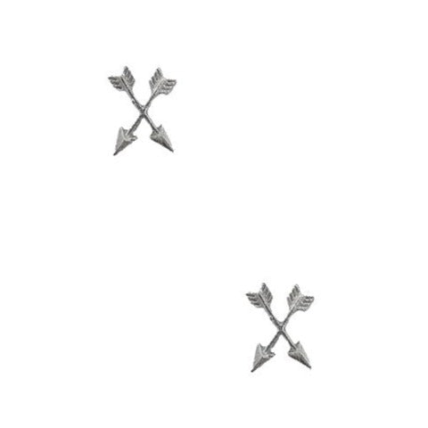Any Which Way Arrows Stud Earrings - Silver
