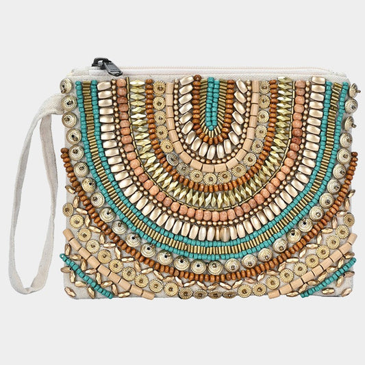 Idyllic World Wood/Metal Accented Pouch