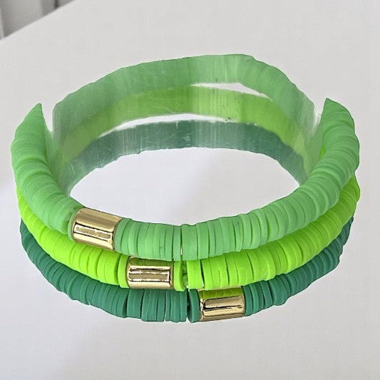 Sense of Calm 3-Piece Stretch Bracelet Set - Green