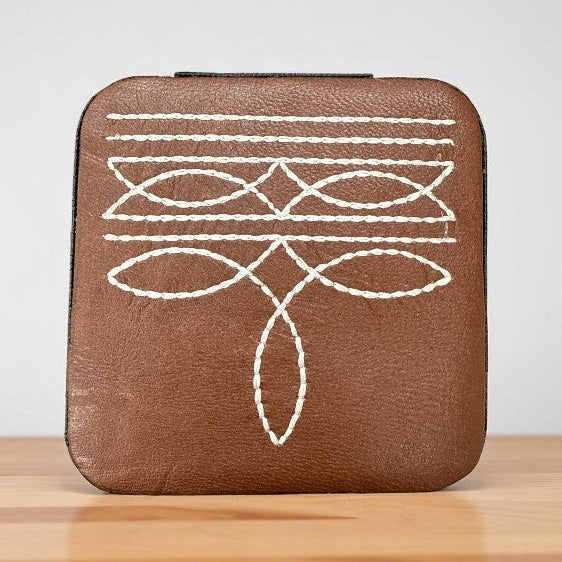 Kiss My Boot Stitch Jewelry Case