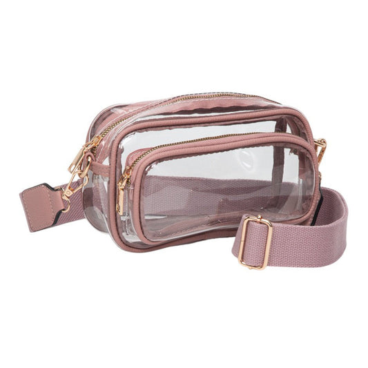 Just A Little Bashful Pink Transparent Crossbody Purse