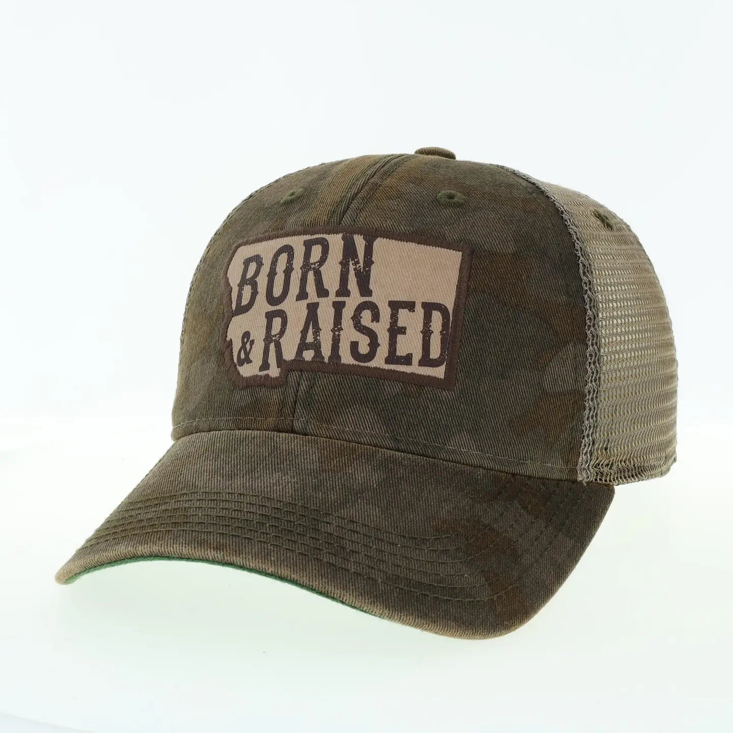 Born & Raised Camo Montana Trucker Cap